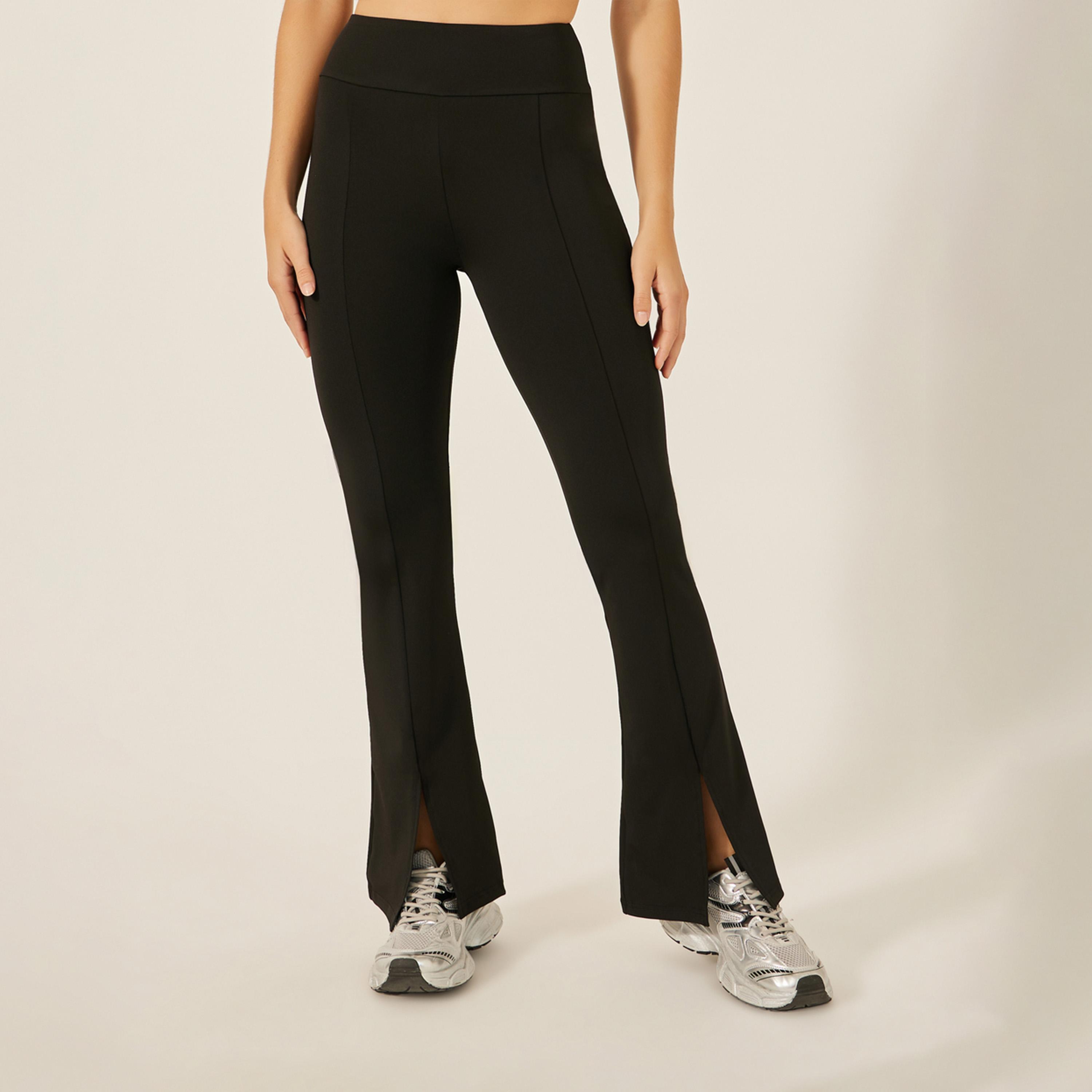 Styli Active Pack Of 3 - Boxy Fit Drop Shoulder Crop Top, Multi Strap Sports Bra And Solid Front Slit Pants-women-clothing-sportswearandactivewear-trackpantsandtracksuits-image-7