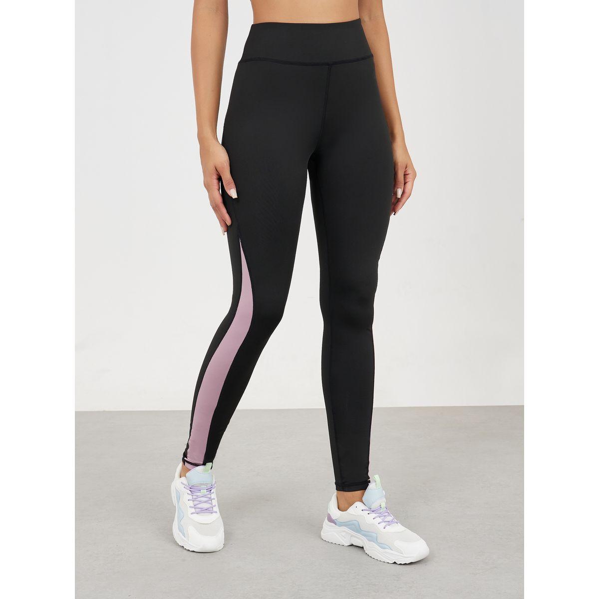 Styli Active Pack of 3 - Mesh Panel Top, Colorblock Sports Bra & Active Leggings-sports-women-clothing-trackpantsandtracksuits-image-3