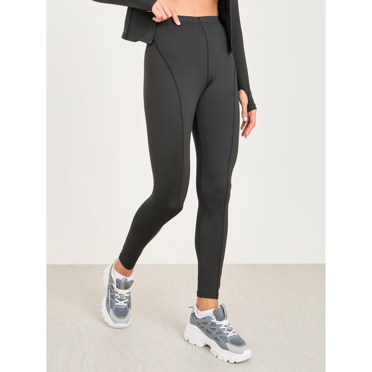 Styli Active Stitch Detail Thumbhole Sleeve Jacket with Zip Closure & Legging Set-sports-women-clothing-trackpantsandtracksuits-image-4