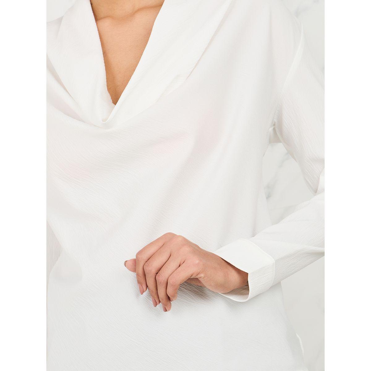 بلوزة محبوكة باكمام طويلة وياقة منسدلة-women-clothing-shirtsandblouses-blouses-image-4