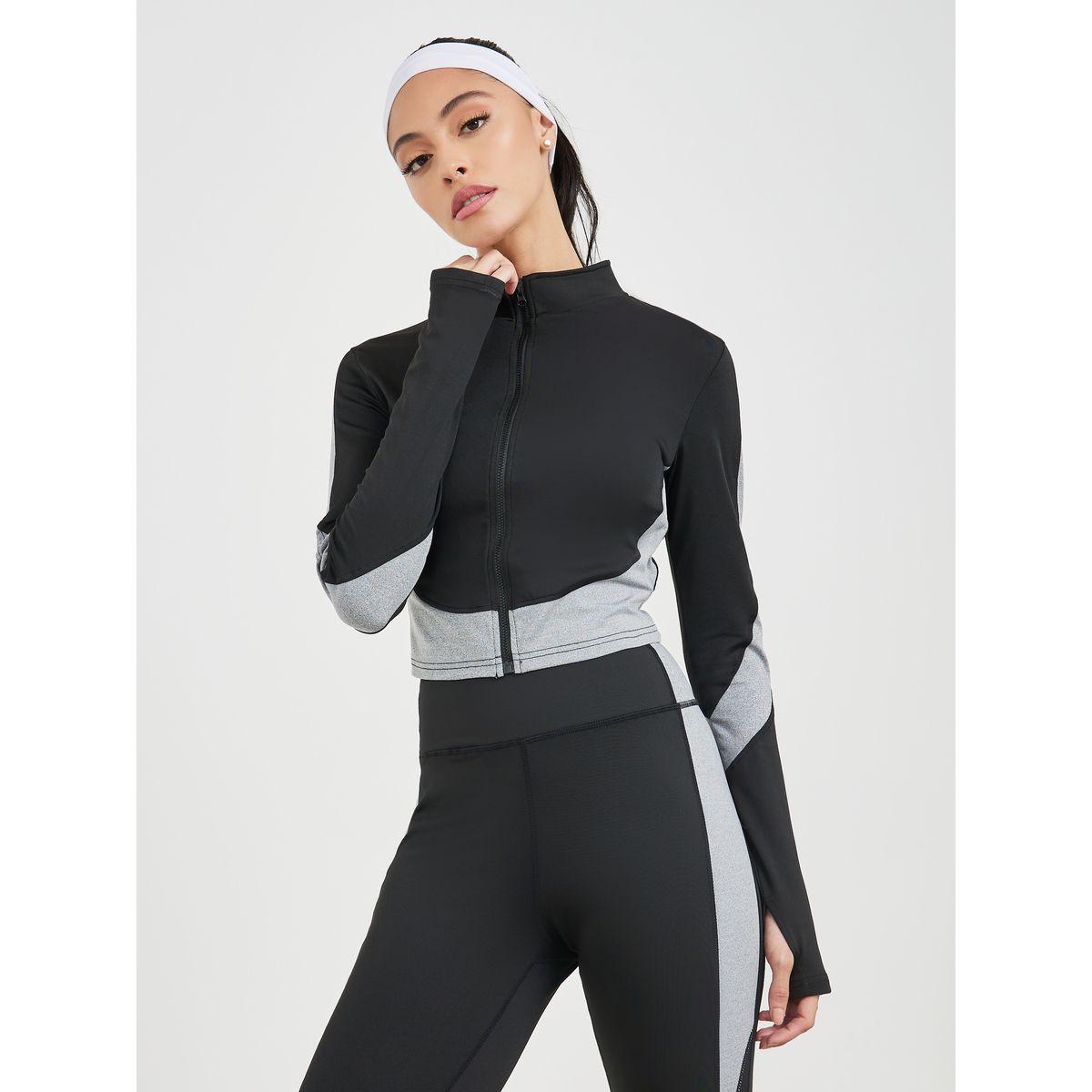 مجموعة من ليقنز بتفاصيل شبك وجاكيت قصير-women-clothing-sportswearandactivewear-trackpantsandtracksuits-image-4