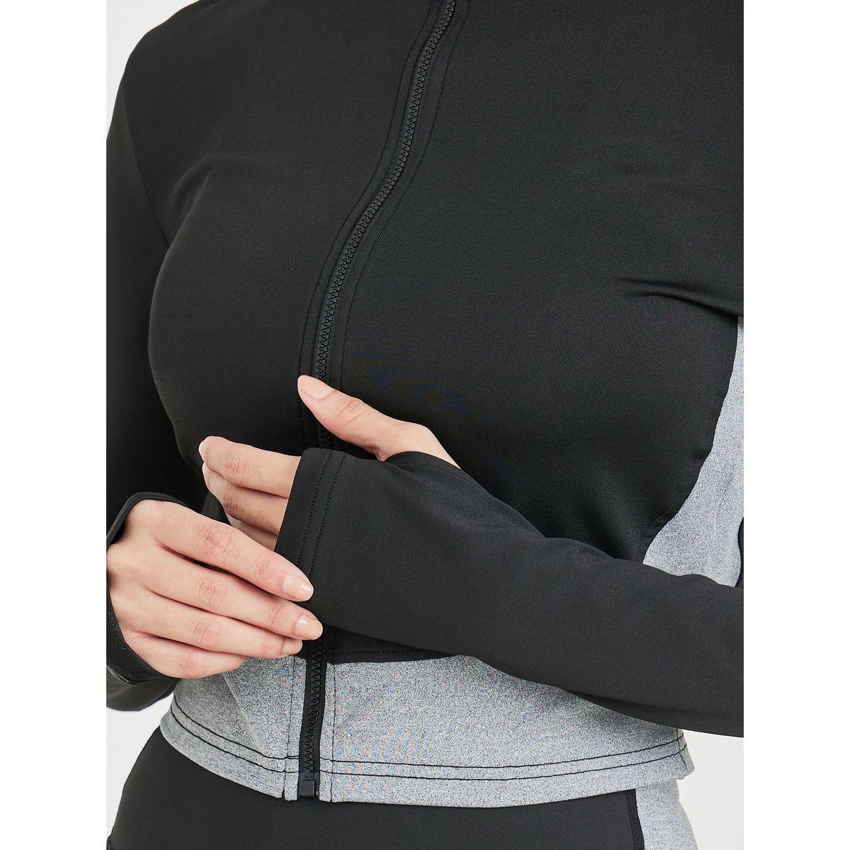 Styli Active Colorblock Thumbhole Crop Jacket & Mesh Insert Legging Set-women-clothing-sportswearandactivewear-trackpantsandtracksuits-image-5
