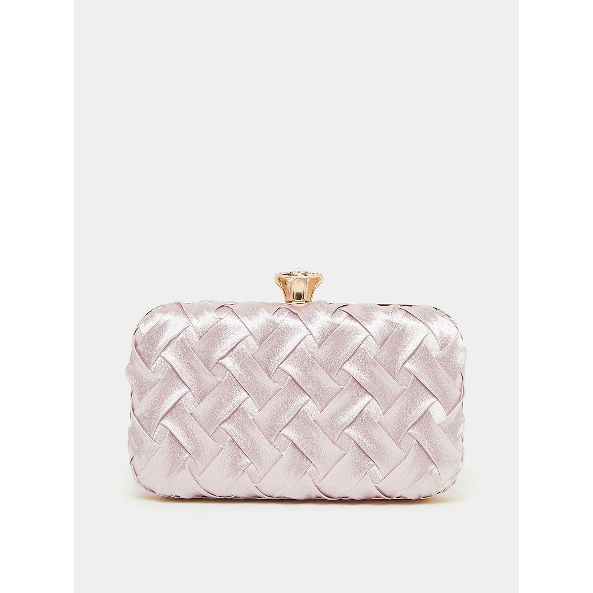Styli Crisscross Braided Clutch Bag with Chain Strap-women-bagsandwallets-handbags-image-3