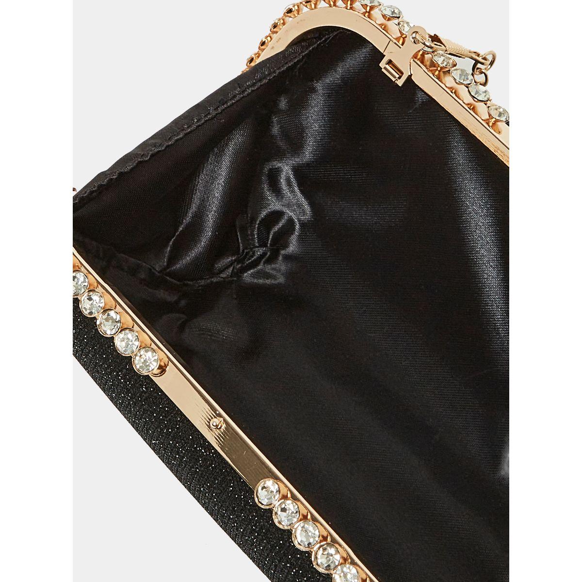 Styli Embellished Clutch Bag with Chain Accent-women-bagsandwallets-handbags-image-4