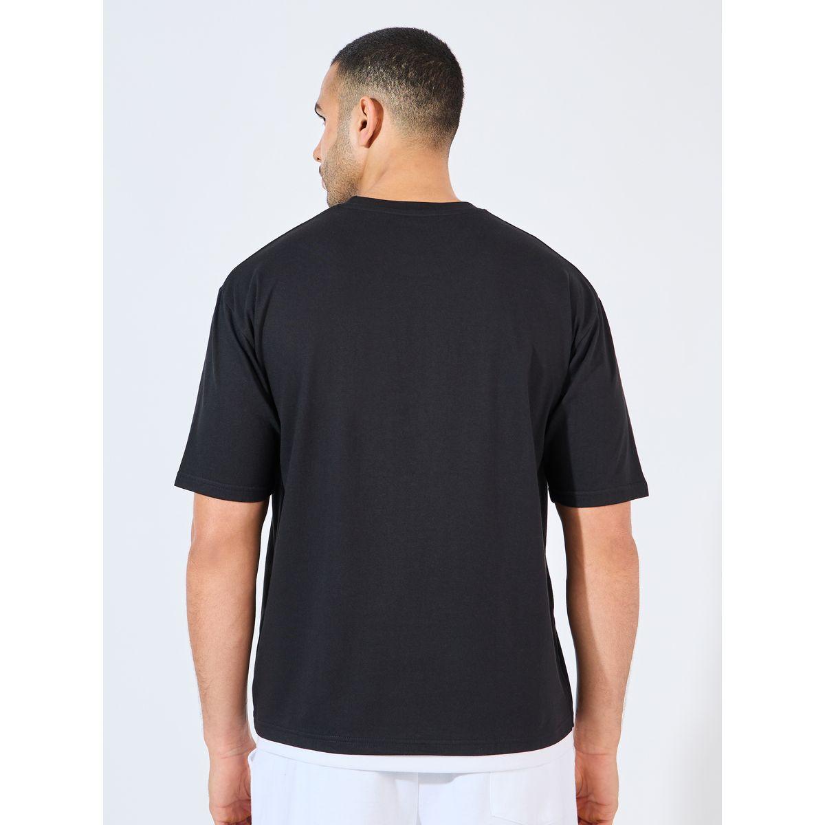 Styli Oversized Essential Chest Print Contrast Hem T-Shirt-men-clothing-tshirtsandpolos-tshirts-image-4
