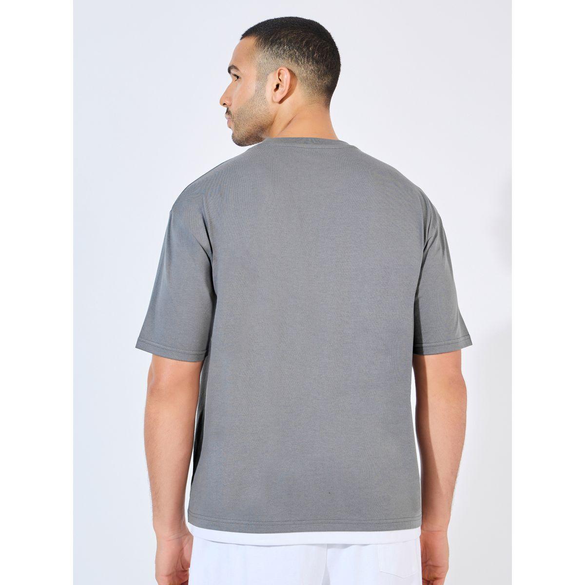 Styli Oversized Essential Chest Print Contrast Hem T-Shirt-men-clothing-tshirtsandpolos-tshirts-image-4