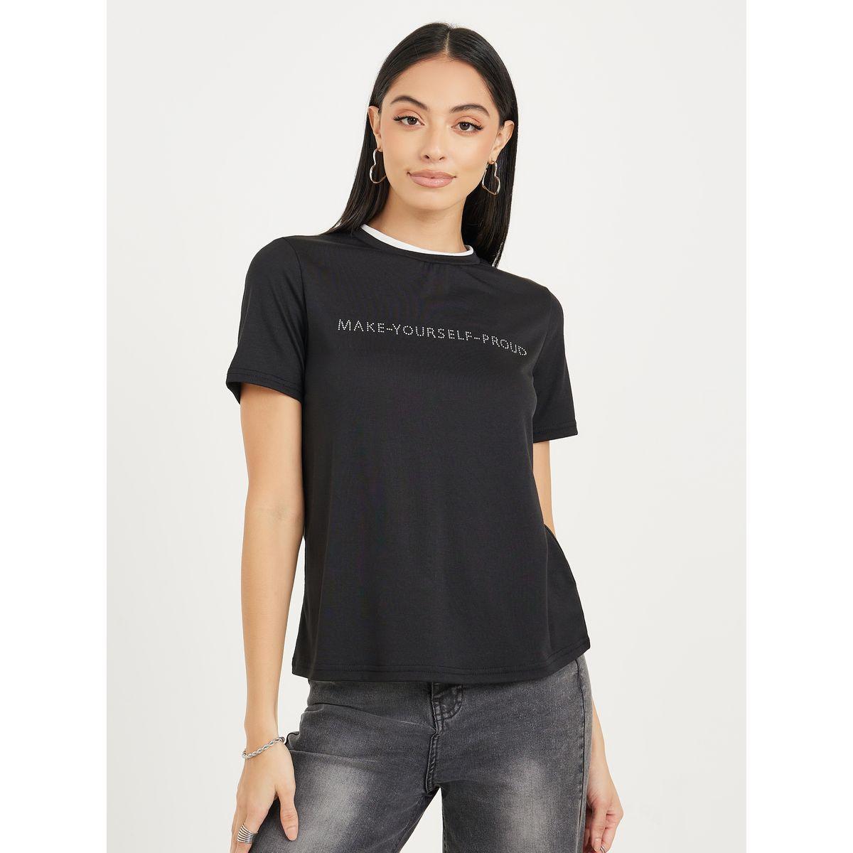 تيشيرت بقصة عادية واكمام قصيرة-women-clothing-tshirts-image-3