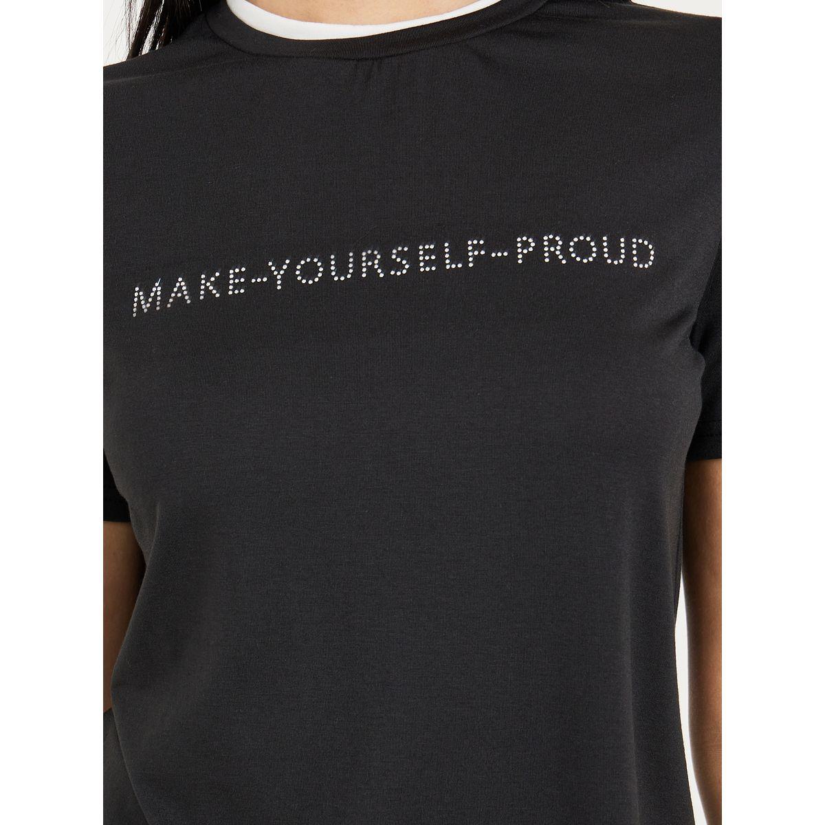 Styli Regular Fit Embellished Slogan T-Shirt with Short Sleeves-women-clothing-tshirts-image-4