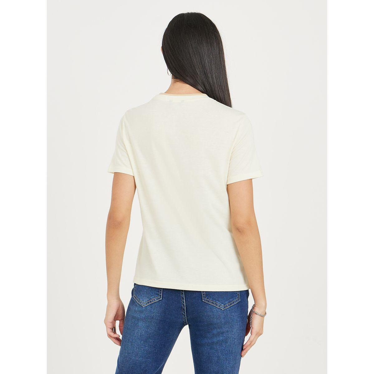 Styli Regular Fit Embellished Slogan T-Shirt with Short Sleeves-women-clothing-tshirts-image-5