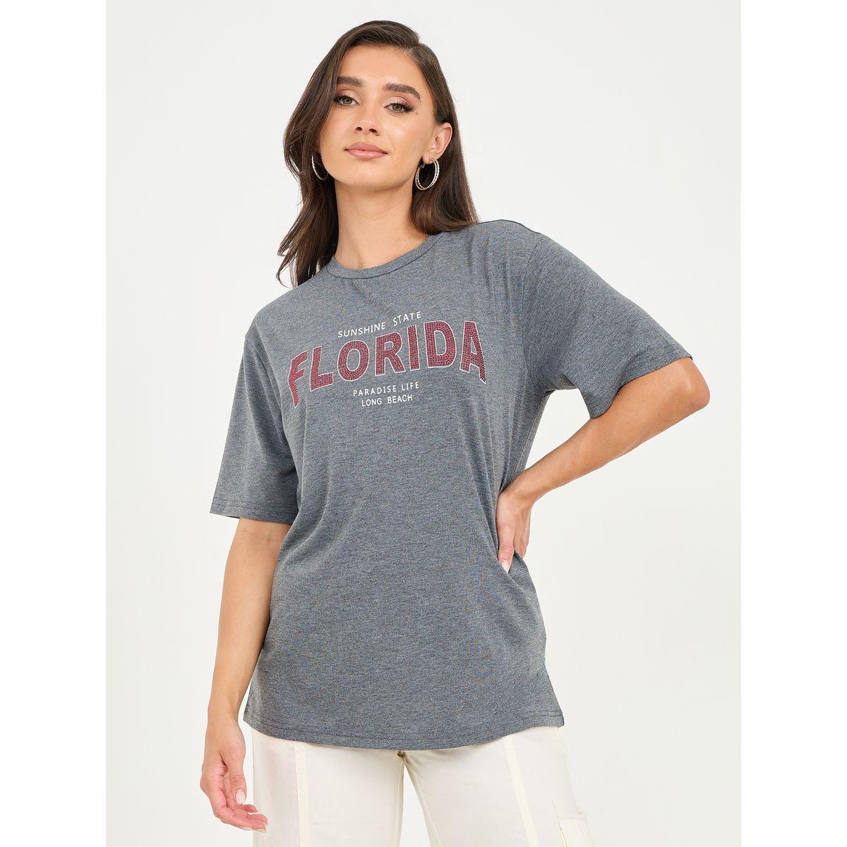 Styli Oversized Florida Embellished T-shirt-women-clothing-tshirts-image-1