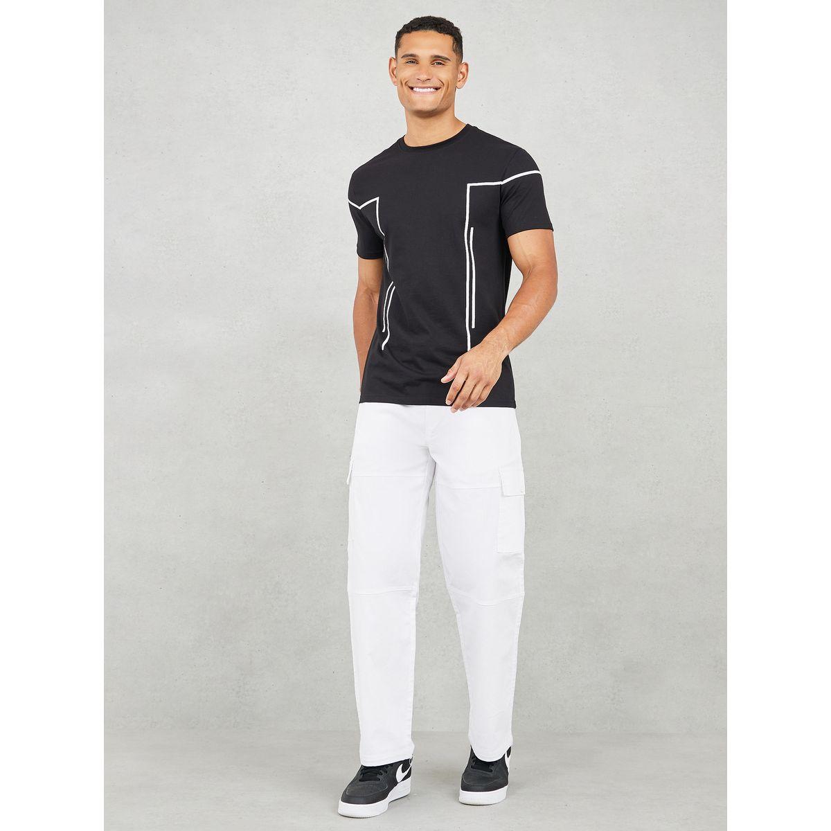 تيشيرت بطبعة بليسمنت وقصة عادية-men-clothing-tshirtsandpolos-tshirts-image-2