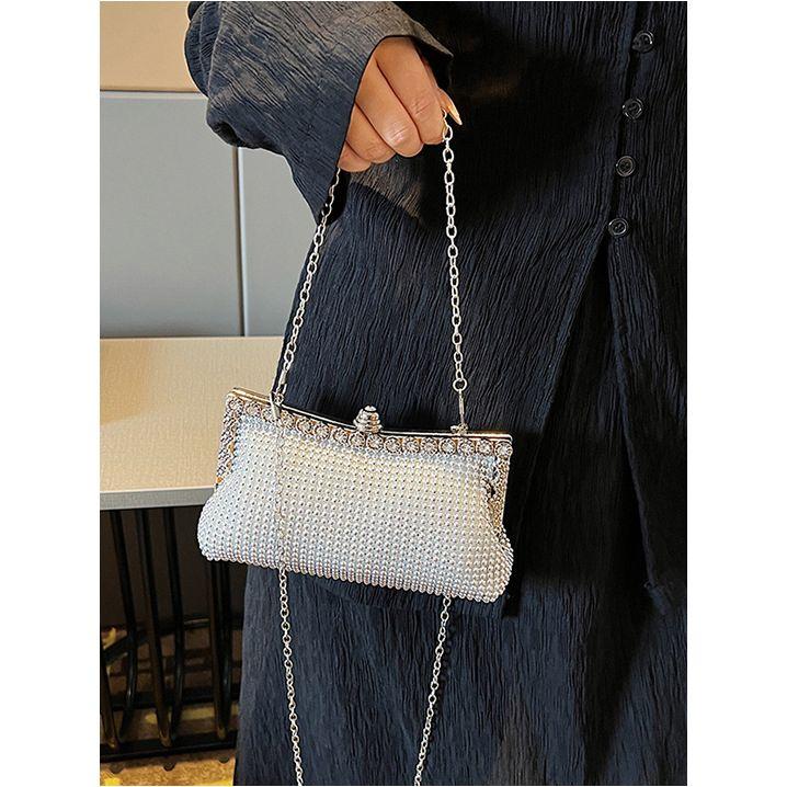 Styli Embellished Clutch Bag with Chain Accent-women-bagsandwallets-handbags-image-1
