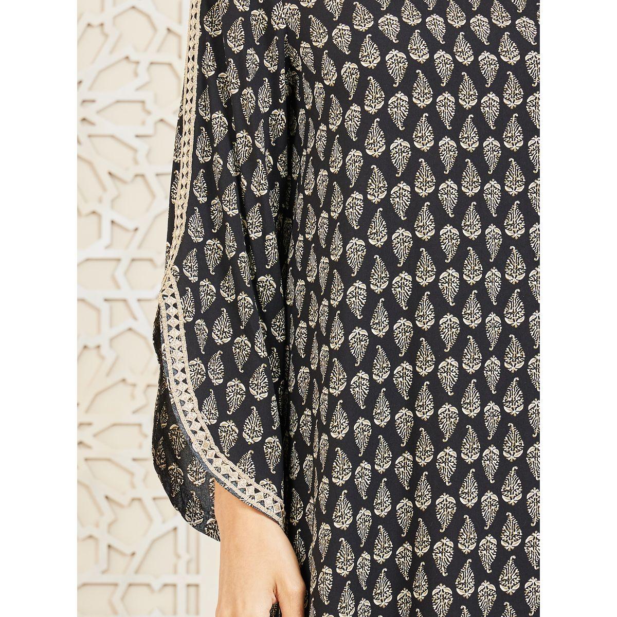 Styli Embroidered Lace Trim AOP Jalabiya-women-arabicclothing-jalabiyas-image-3