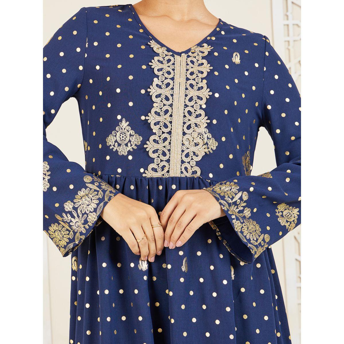 Styli Spot Printed Embroidered Lace Jalabiya-women-arabicclothing-jalabiyas-image-3