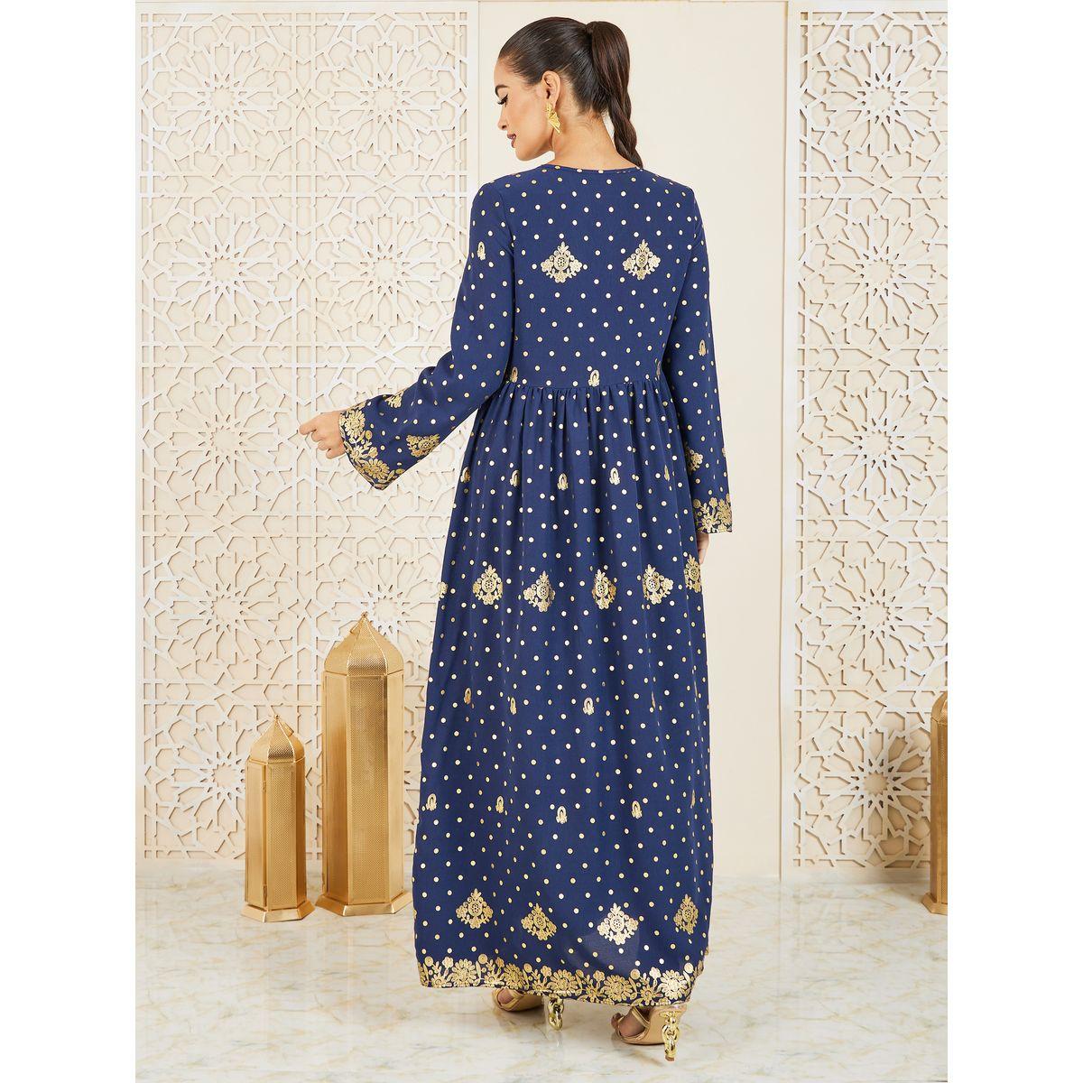 Styli Spot Printed Embroidered Lace Jalabiya-women-arabicclothing-jalabiyas-image-4