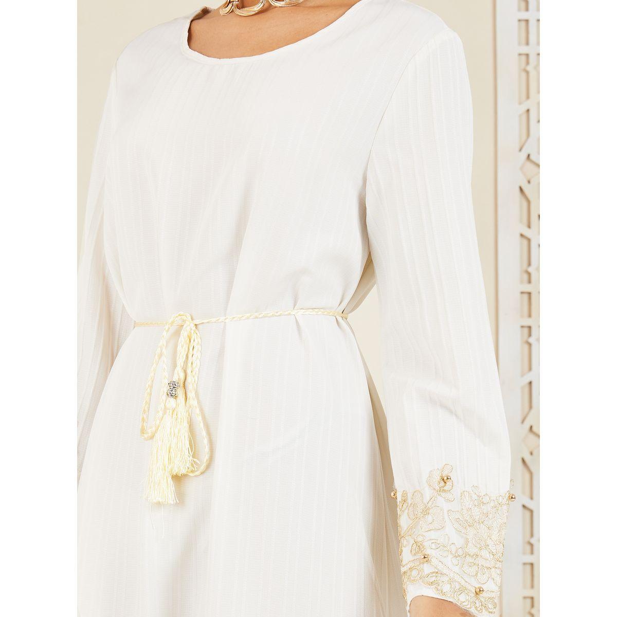 جلابية بتفاصيل دانتيل مع أربطة-women-arabicclothing-jalabiyas-image-3
