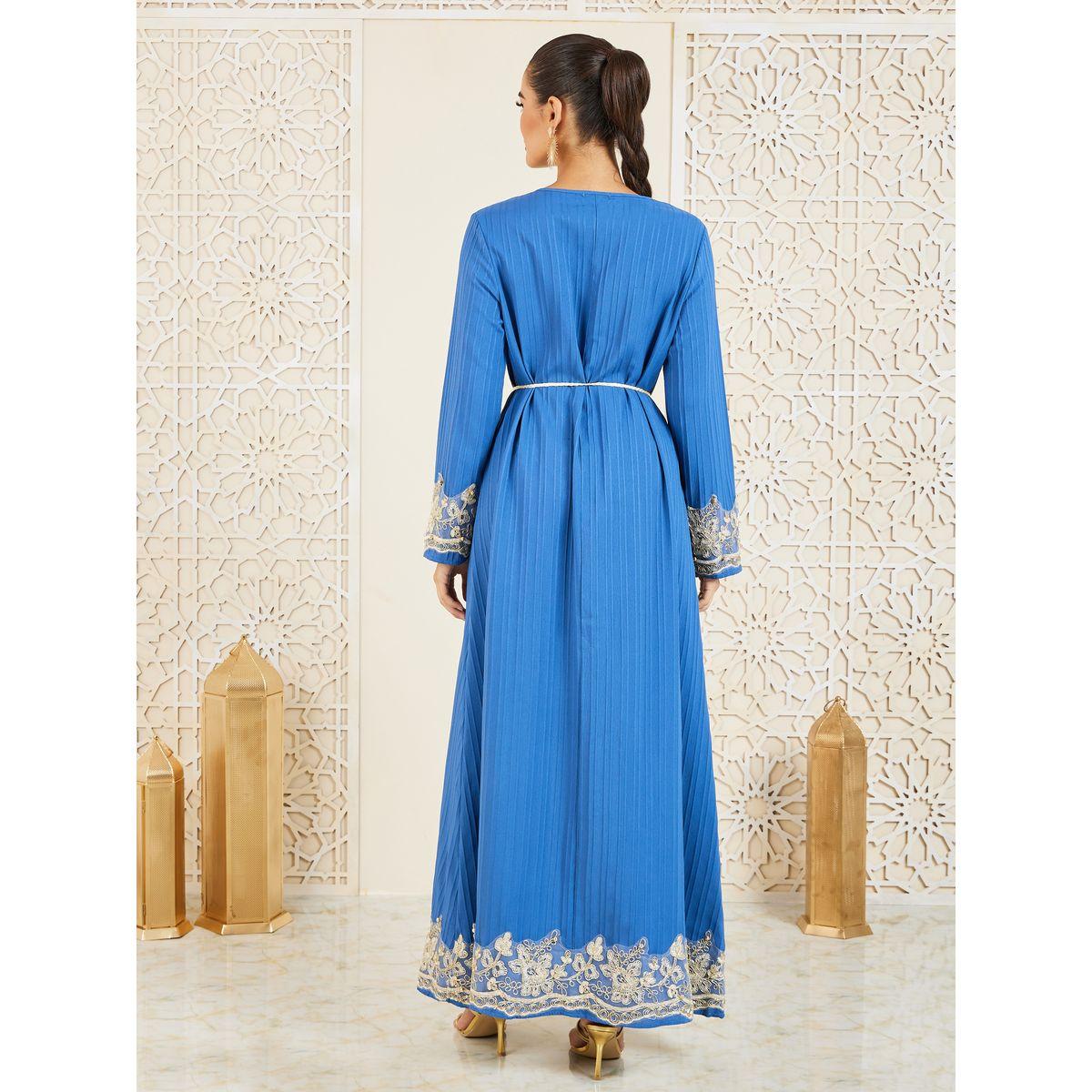 جلابية بتفاصيل دانتيل وأربطة-women-arabicclothing-jalabiyas-image-4