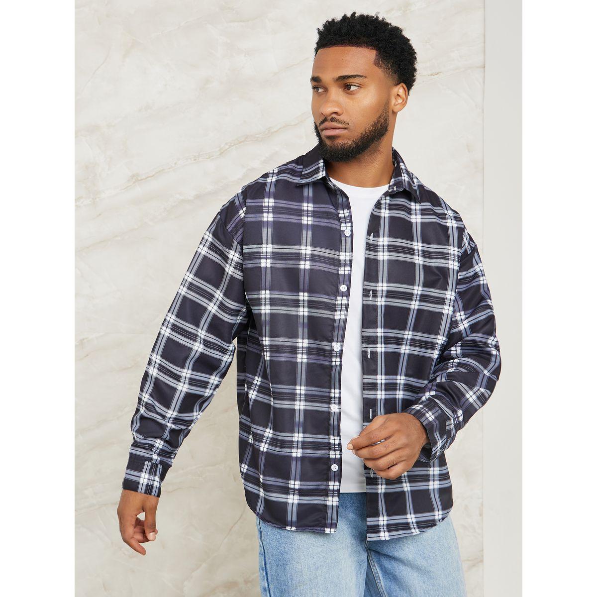 قميص كاروهات بقصة واسعة-men-clothing-shirts-image-5