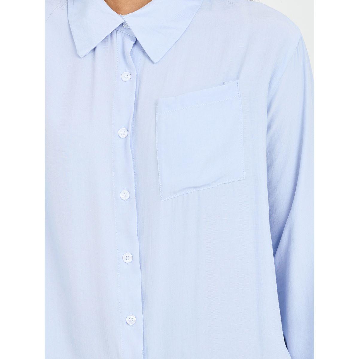 Styli Solid High Low Hem Tunic Shirt-women-clothing-shirtsandblouses-shirts-image-4