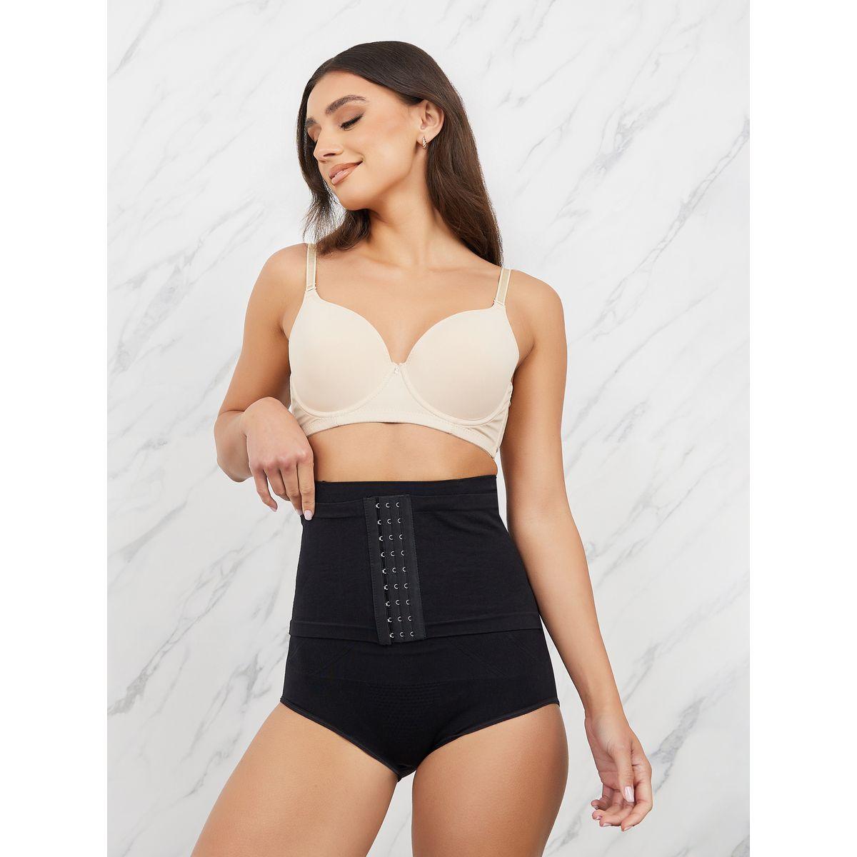 سروال داخلي بنمط ضاغط مع عين وخطاف للغلق-women-clothing-lingerie-shapewear-image-2