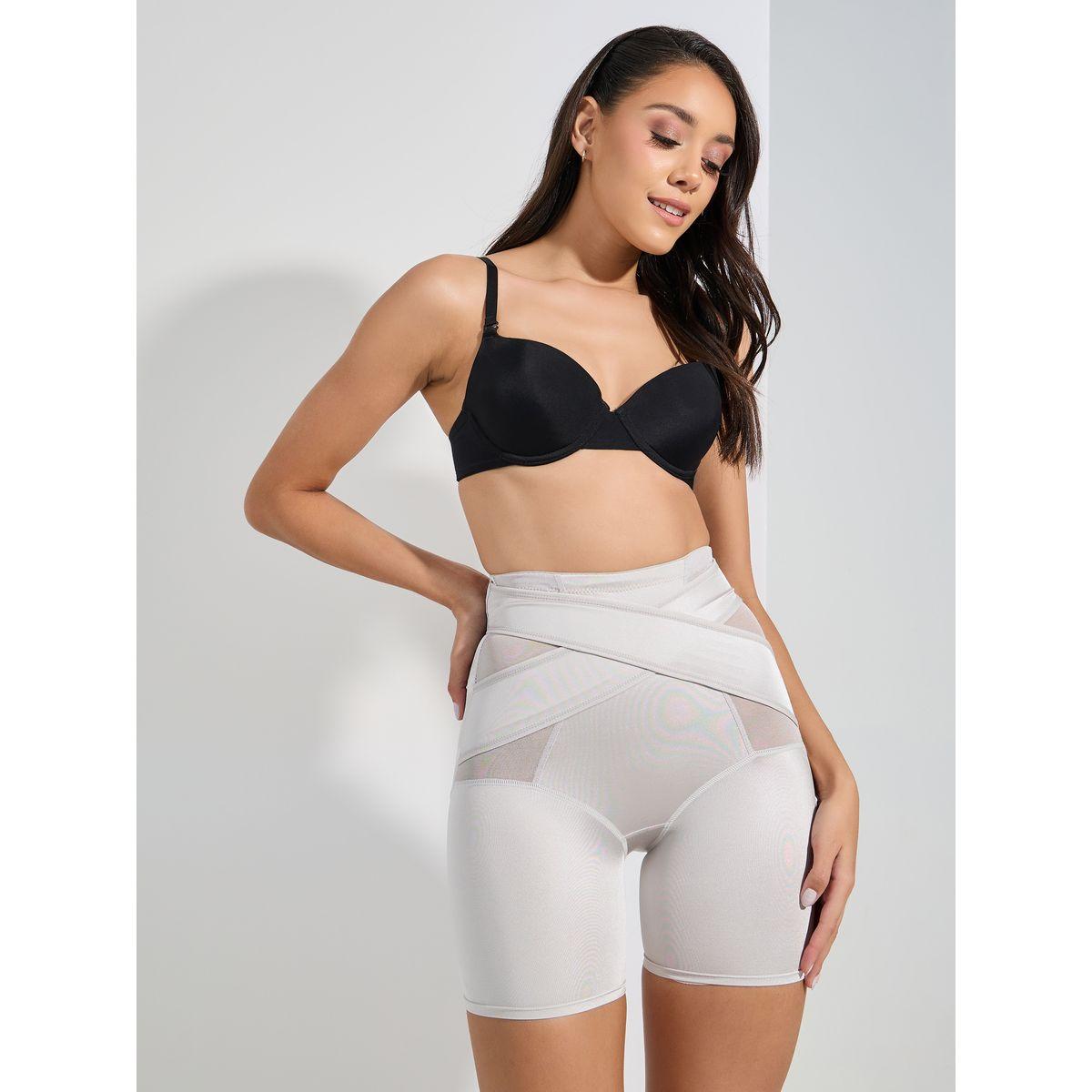 Styli Multi Layer Wrap Around Tummy Tucker Thigh Slimmer-women-clothing-lingerie-shapewear-image-1