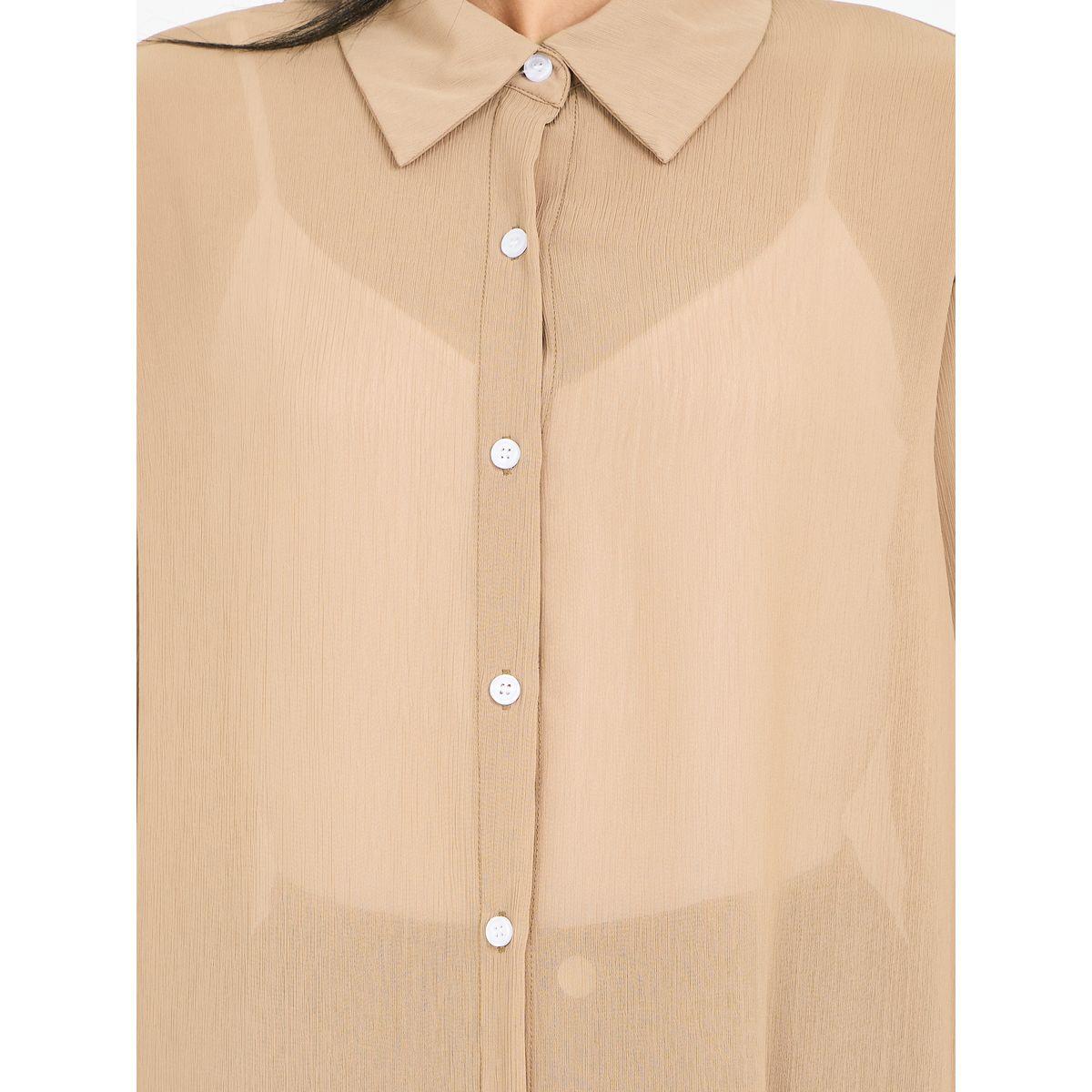 Styli Solid Mesh High Low Hem Longline Tunic Shirt-women-clothing-shirtsandblouses-shirts-image-3