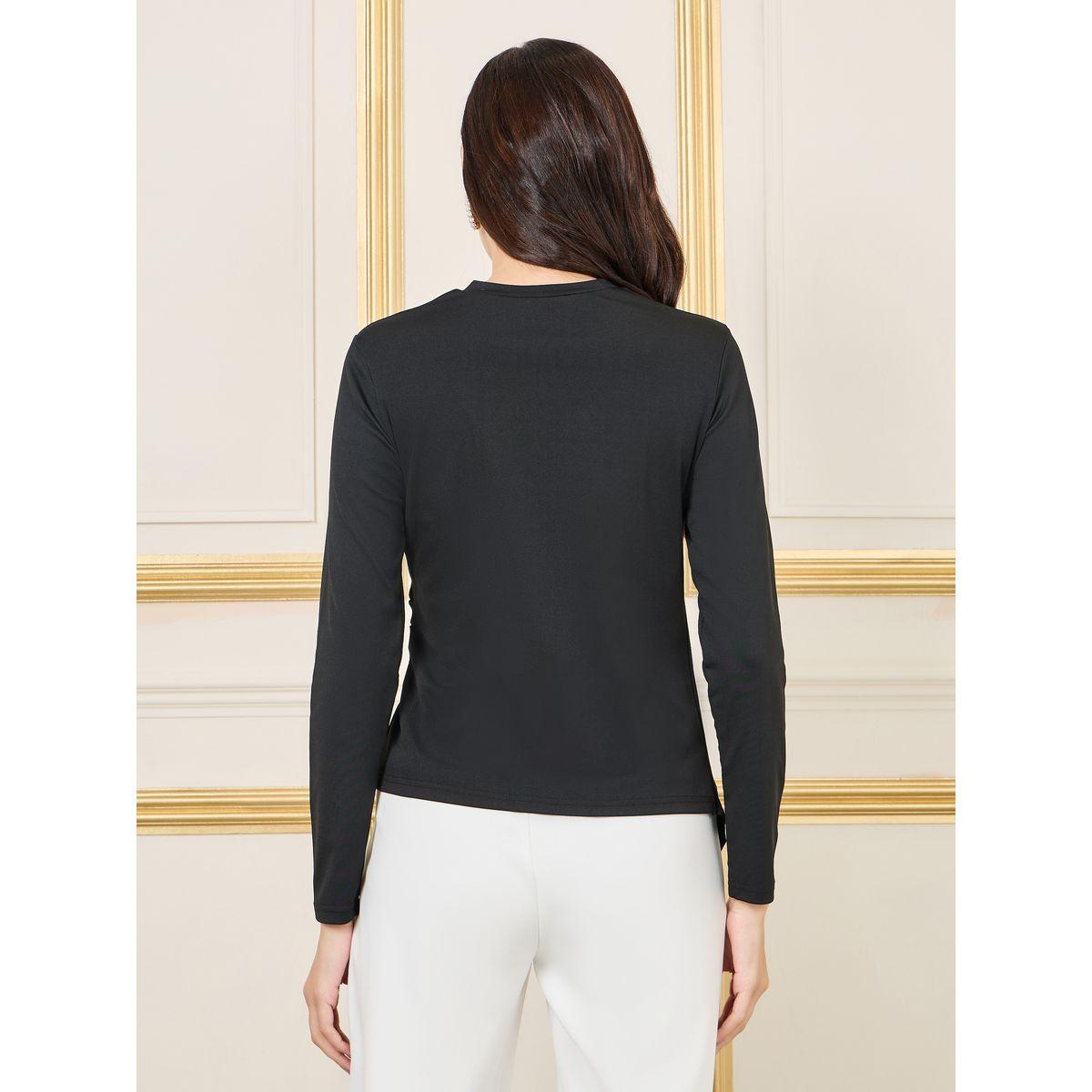 بلوزة محبوكة بحافة غير متماثلة بدانتيل-women-clothing-shirtsandblouses-blouses-image-4