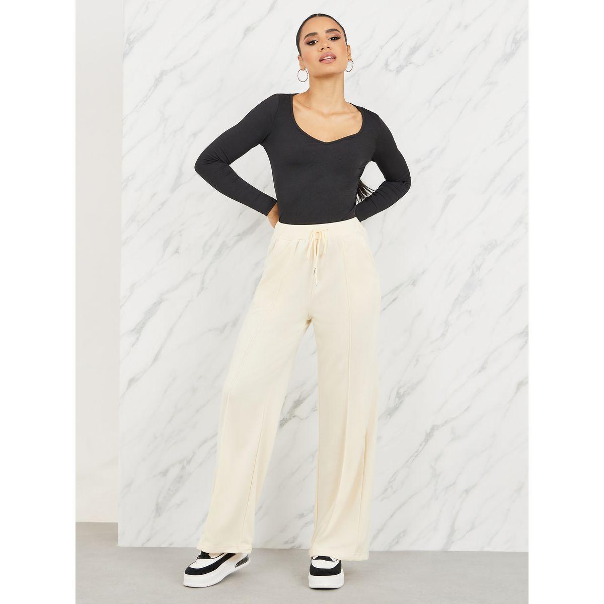 جوغر بارجل واسعة ورباط خصر-women-clothing-bottoms-joggers-image-2