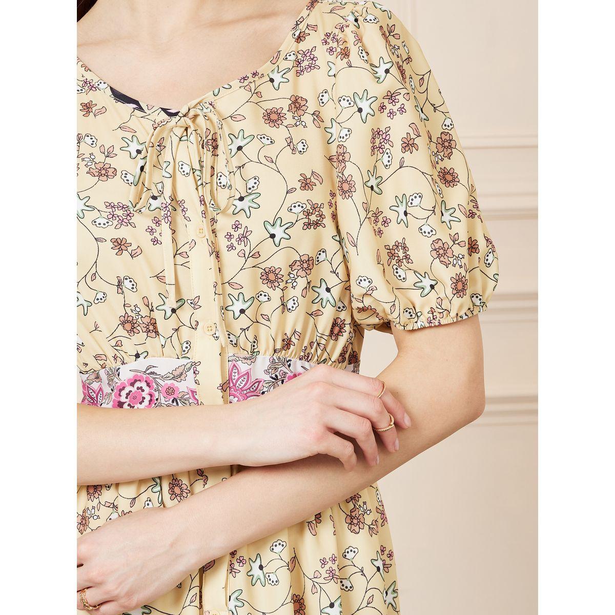 فستان ميدي مطبع بزهور وكسرات-women-clothing-dresses-image-3