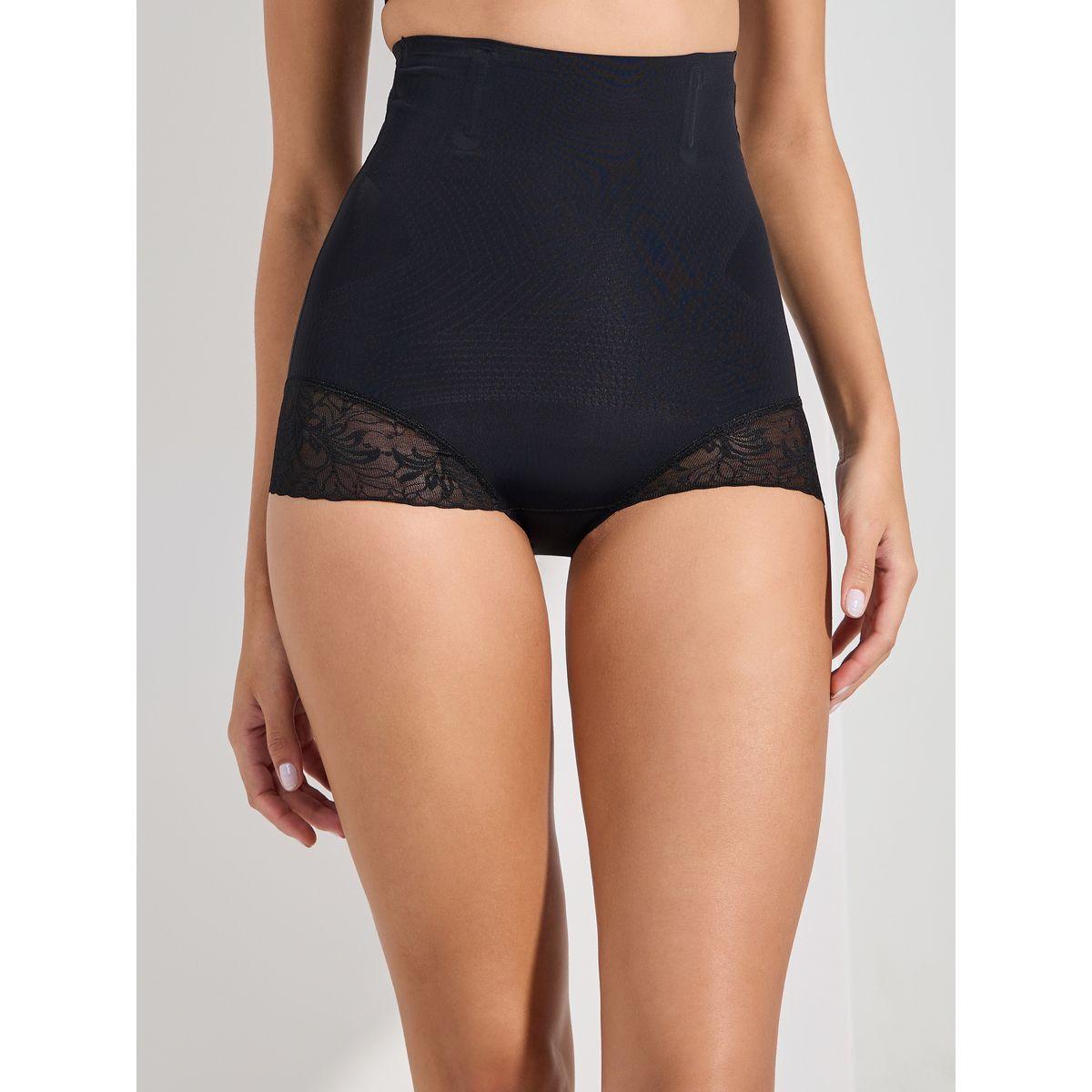 سروال داخلي بنمط مشد للخصر بتفاصيل دانتيل-women-clothing-lingerie-shapewear-image-2