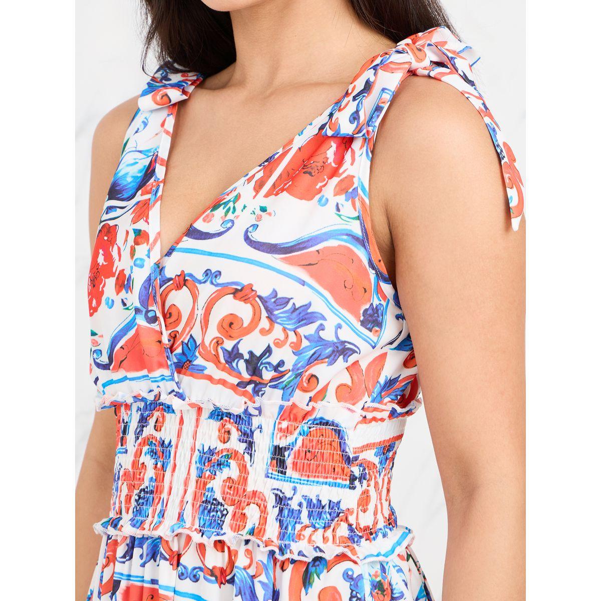 فستان طويل بطبعة وشاح مع اربطة-women-clothing-dresses-image-3