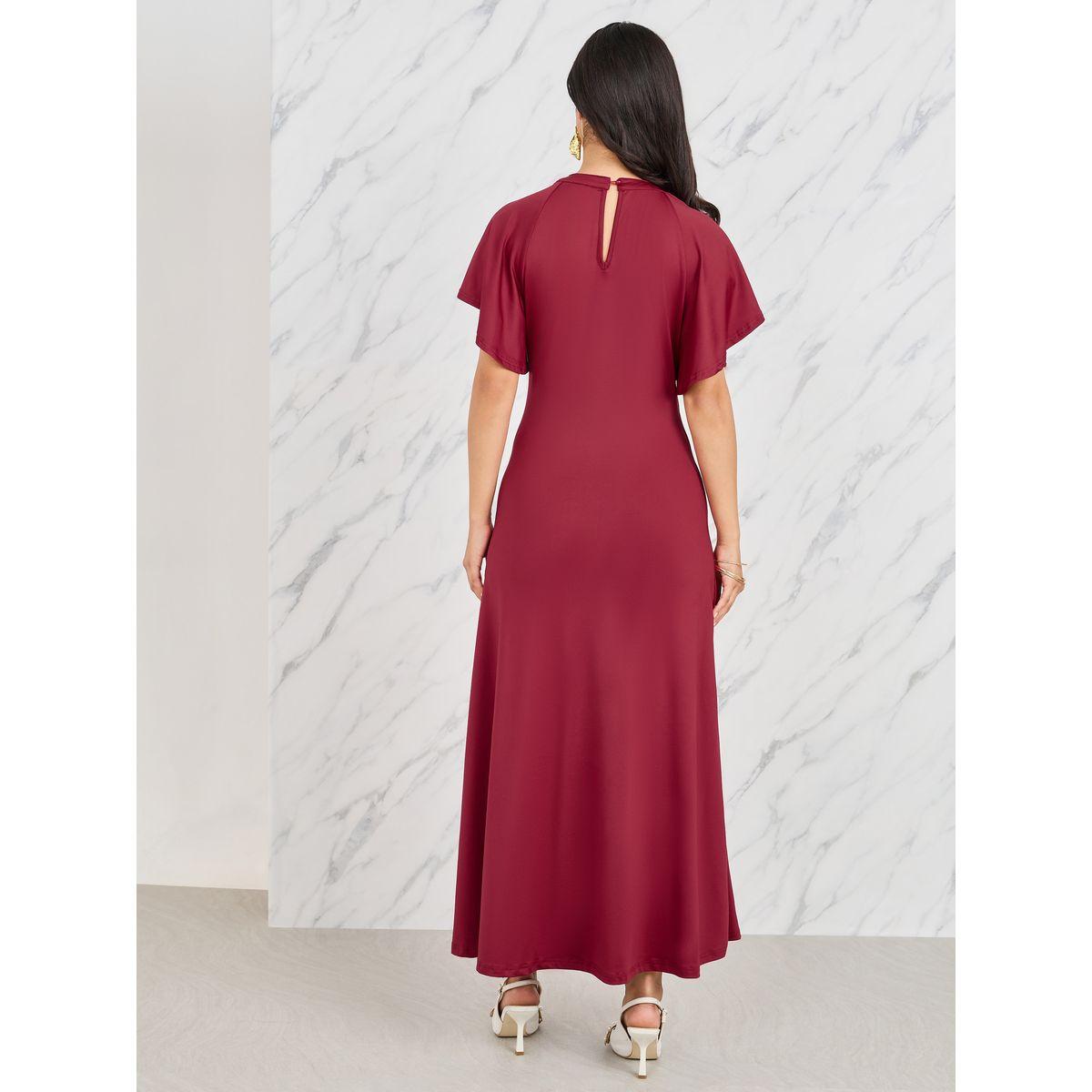 فستان طويل بكسرات مع ازرار-women-clothing-dresses-image-4