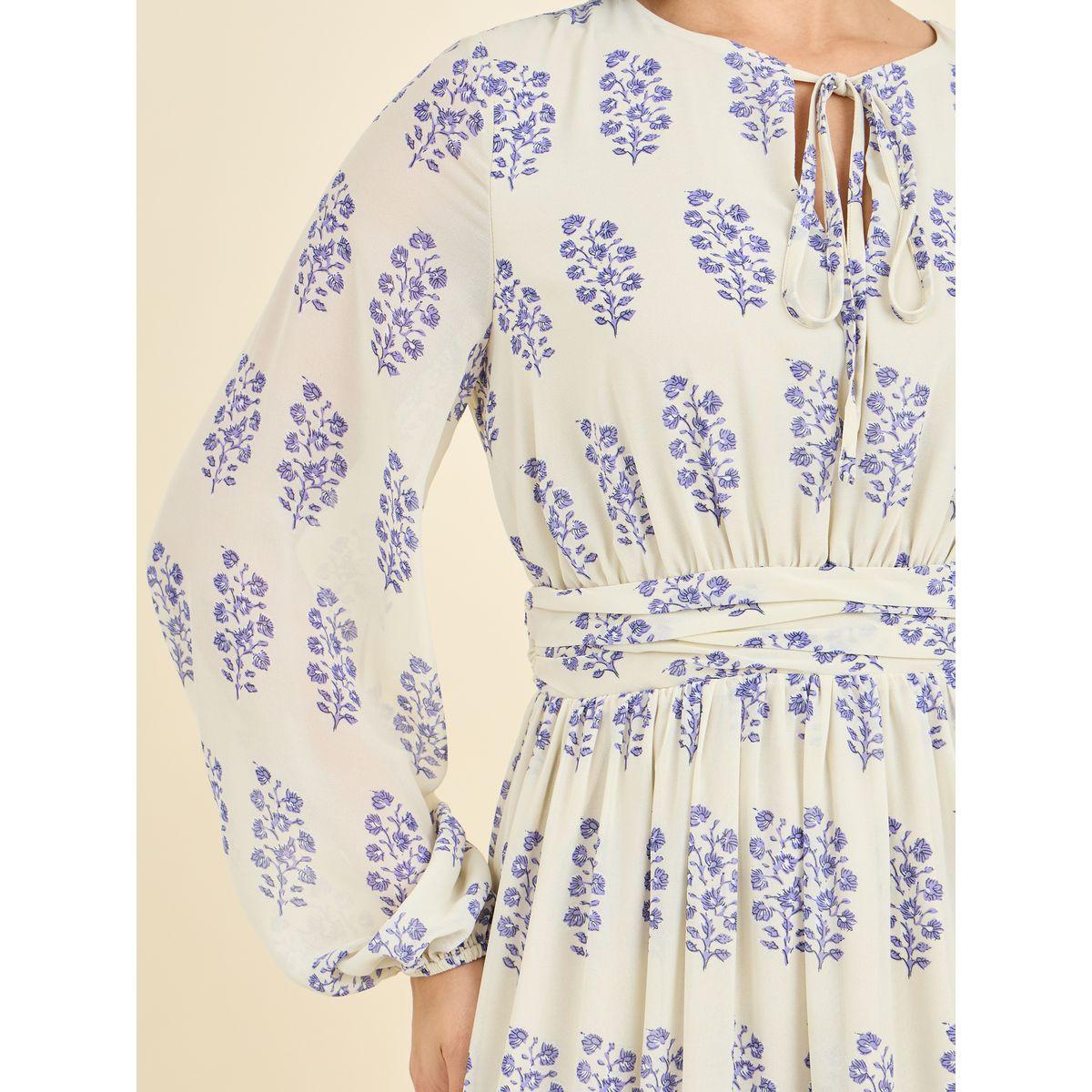 فستان طويل مطبع بزهور مع ياقة بأربطة-women-clothing-dresses-image-3