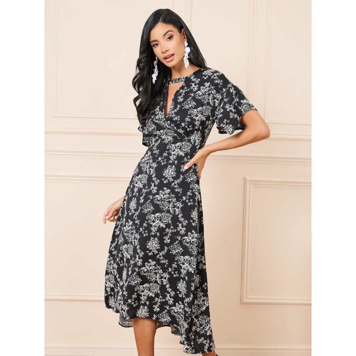 فستان ميدي بحافة غير متماثلة الطول-women-clothing-dresses-image-2