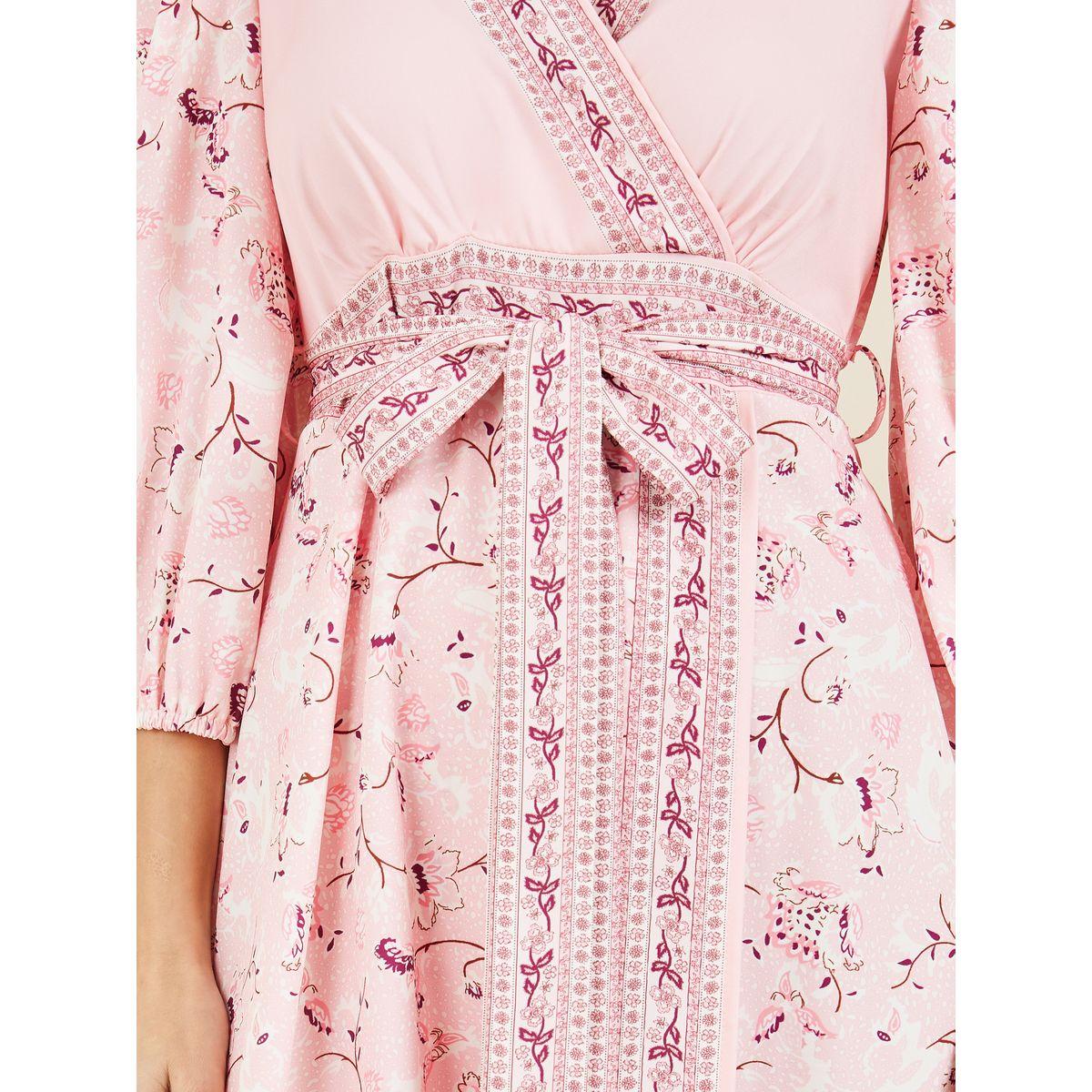 Styli Bohemian Print Self Tie Up A-Line Midi Dress-women-clothing-dresses-image-3