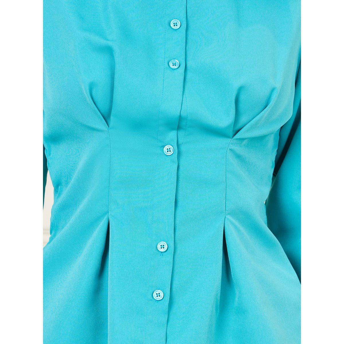 بلوزة بياقة مدببة وقصة عادية-women-clothing-shirtsandblouses-shirts-image-3
