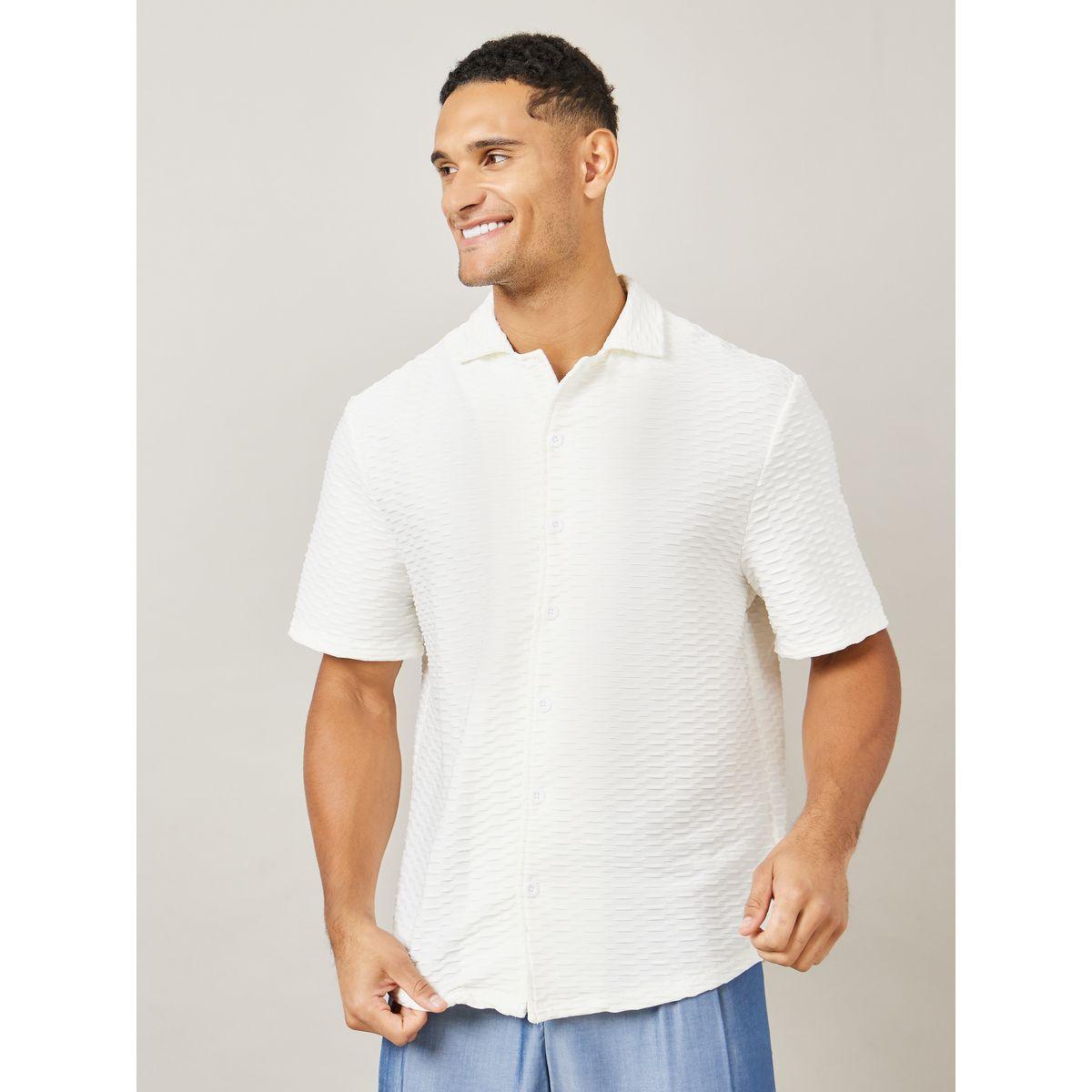 Styli Premium Texture Knit Relaxed Shirt-men-clothing-shirts-image-1