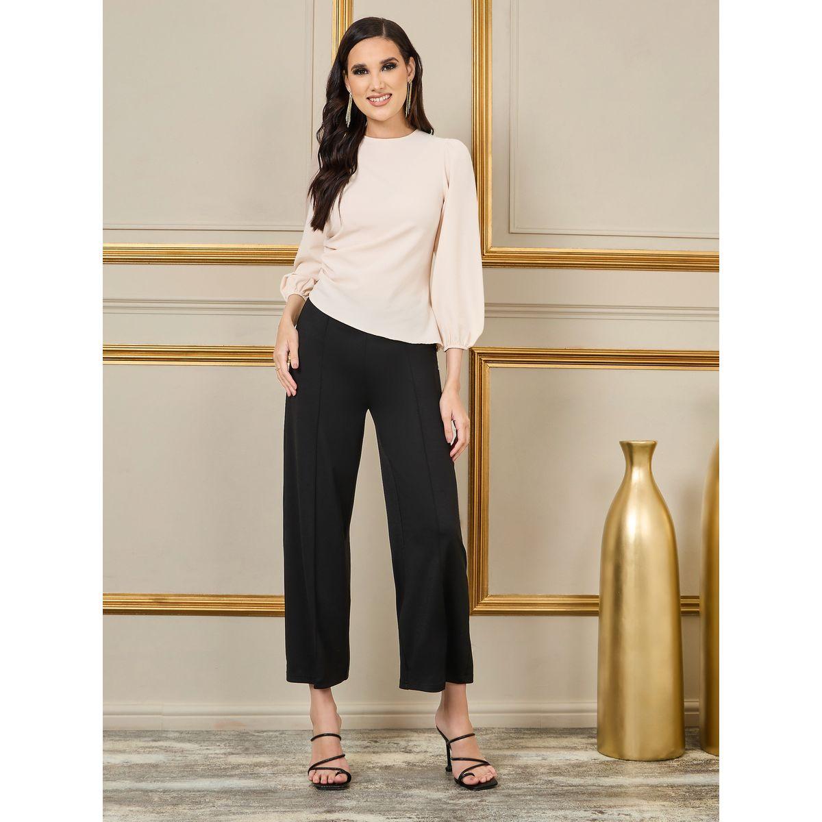بلوزة بياقة دائرية وكسرات-women-clothing-shirtsandblouses-blouses-image-2