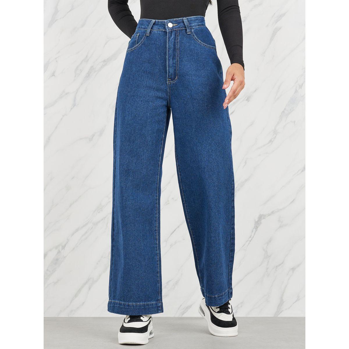 جينز بخصر عالي وقصة فضفاضة-women-clothing-bottoms-jeans-image-1