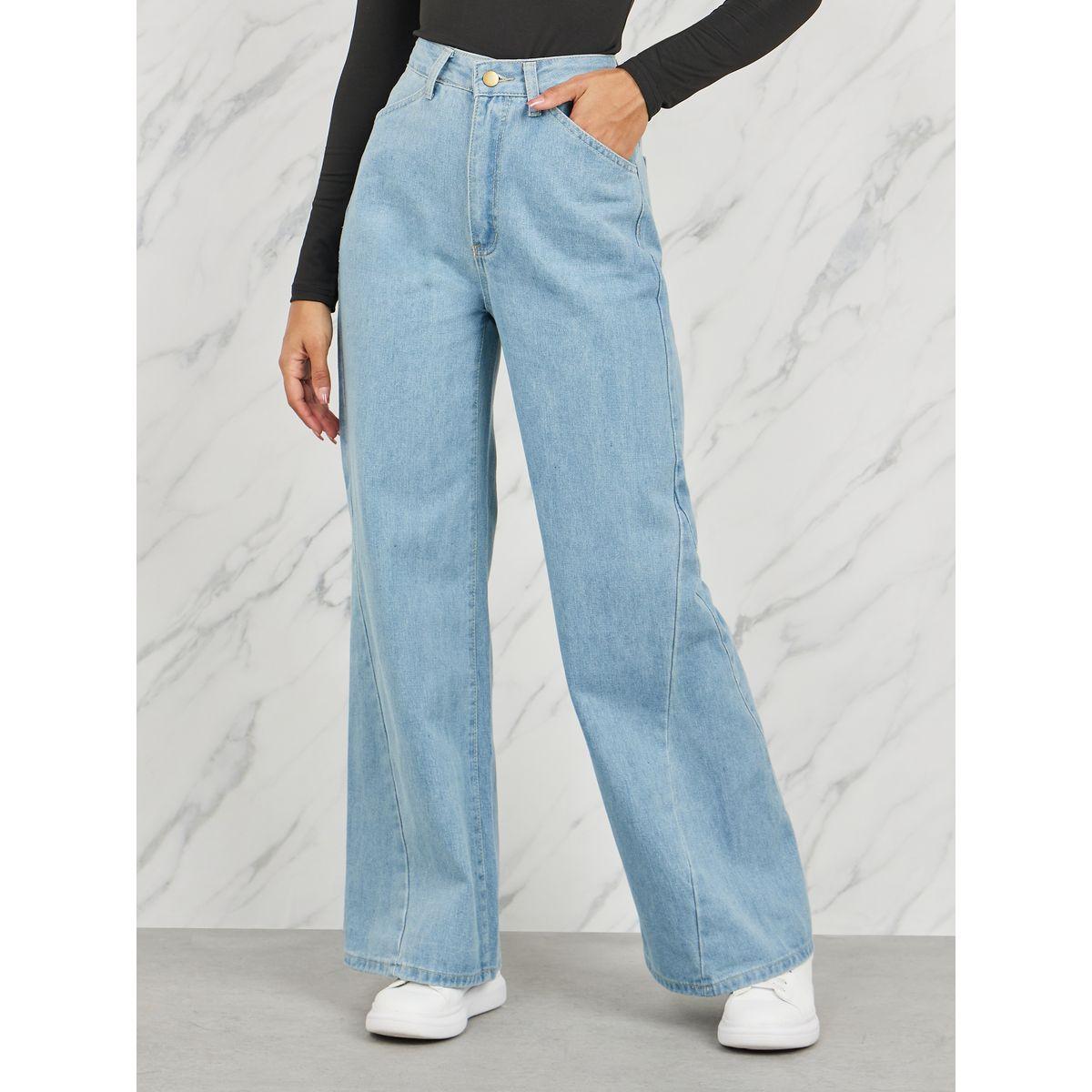 جينز بارجل واسعة وخصر عالي-women-clothing-bottoms-jeans-image-1