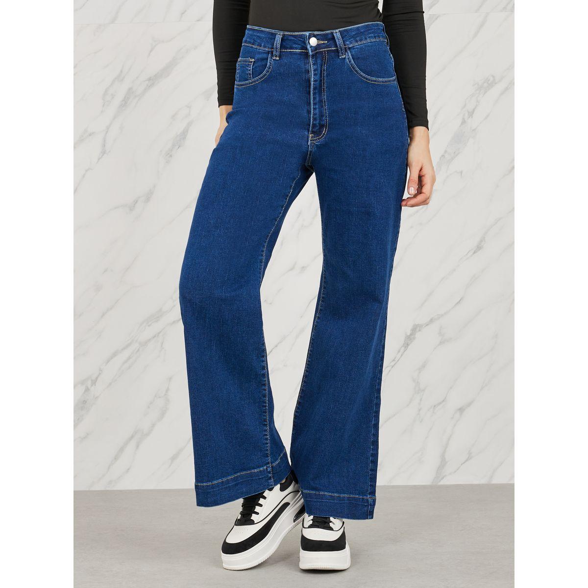 Styli High Rise Flared Hem Ankle Length Jeans-women-clothing-bottoms-jeans-image-1