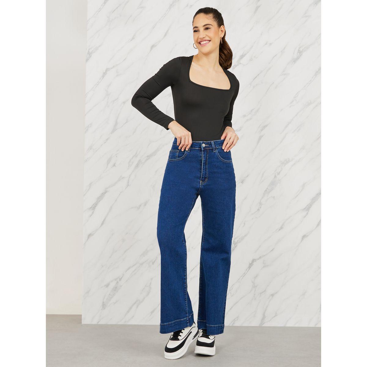 Styli High Rise Flared Hem Ankle Length Jeans-women-clothing-bottoms-jeans-image-2