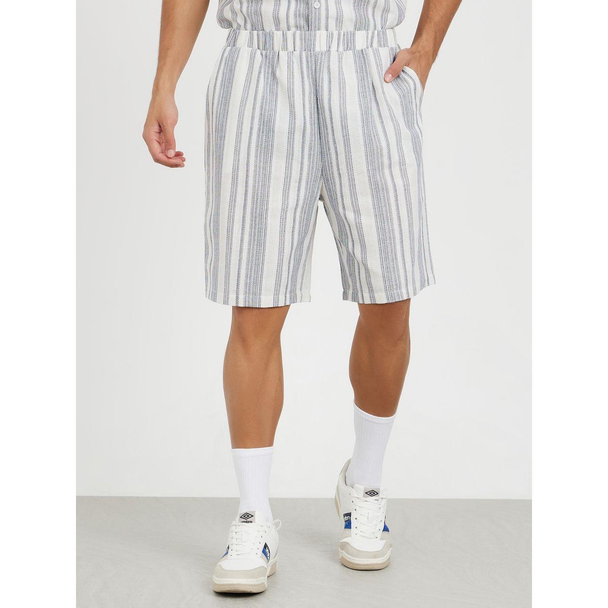 Styli Unwind Striped Revere Collar Shirt and Short Set-men-clothing-nightwear-sets-image-4