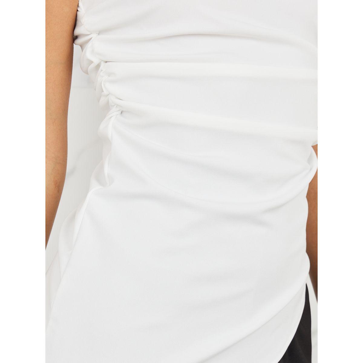 Styli Ruched Detail One Sleeve Fitted Blouse-women-clothing-shirtsandblouses-blouses-image-3