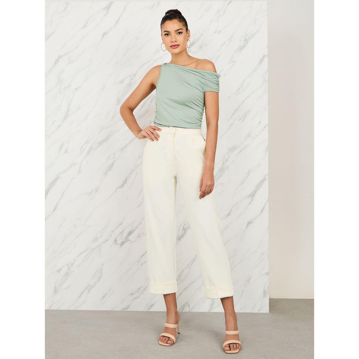 بلوزة محبوكة بتفاصيل جانبية مزمومة-women-clothing-shirtsandblouses-blouses-image-2