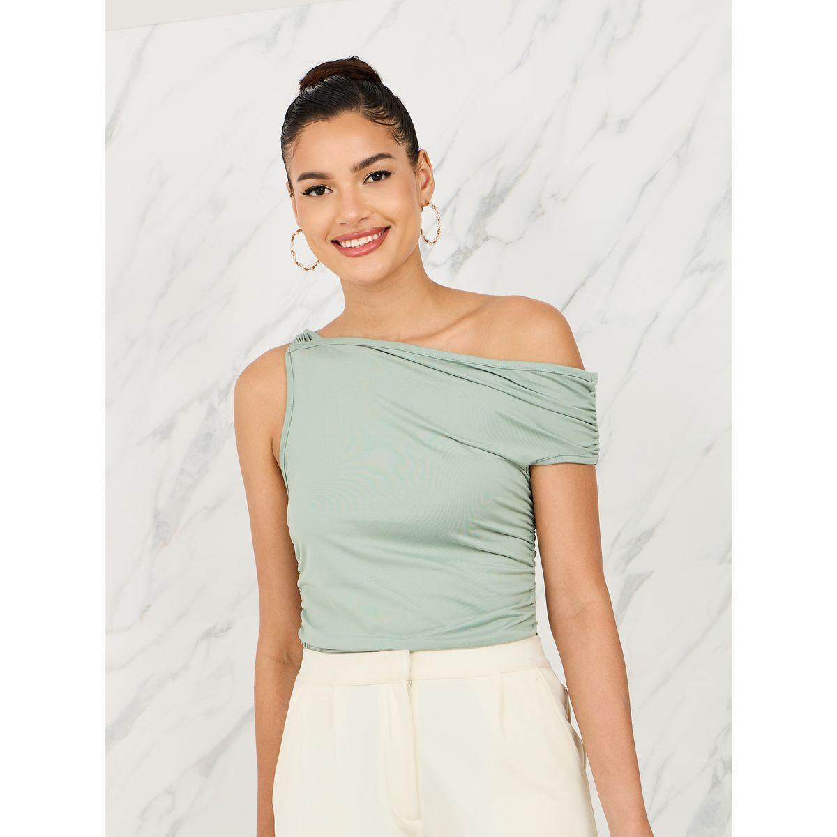 بلوزة محبوكة بتفاصيل جانبية مزمومة-women-clothing-shirtsandblouses-blouses-image-3