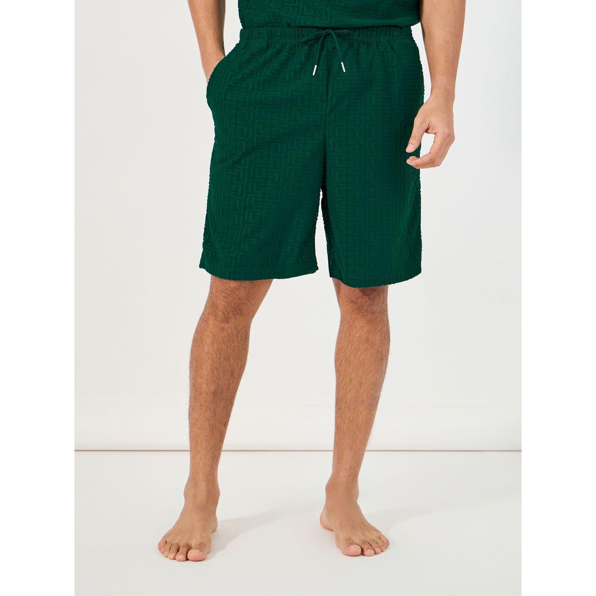 Styli Unwind Textured Short Sleeve T-Shirt & Shorts Set-men-clothing-nightwear-sets-image-4