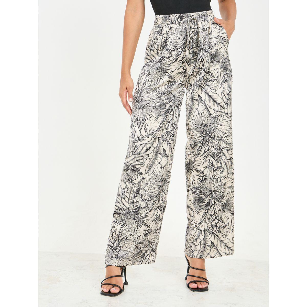 بنطال بقصة مستقيمة وتفاصيل جيوب-women-clothing-bottoms-trousers-image-1