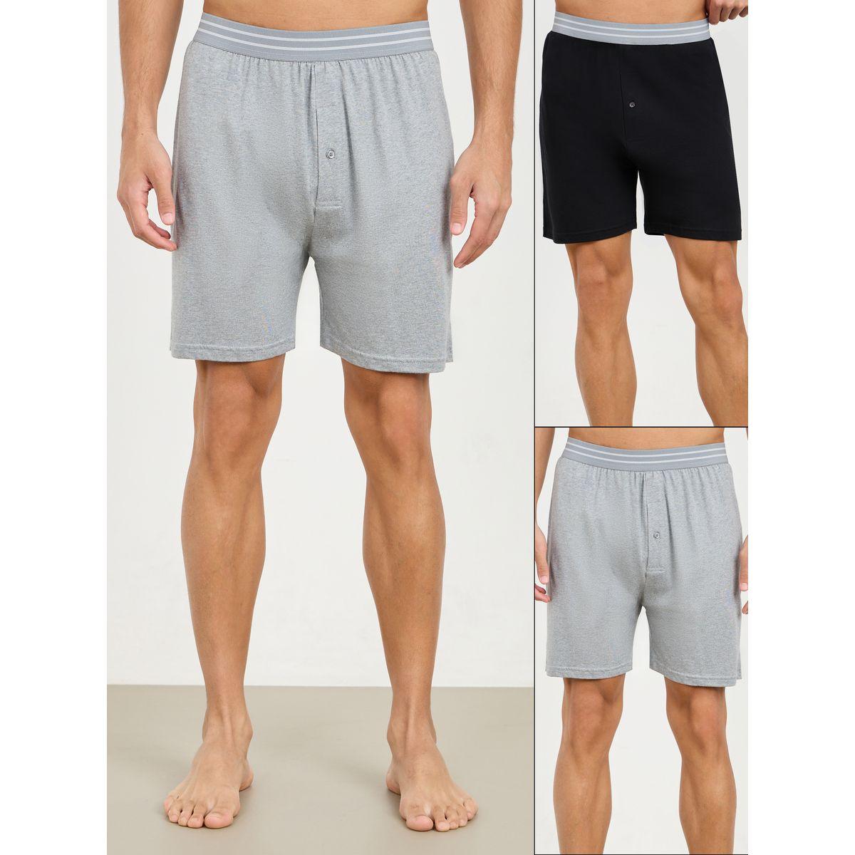 Styli Unwind Pack of 2 - Striped Elasticated Waistband Knitted Boxer-men-clothing-innerwear-underwear-image-1