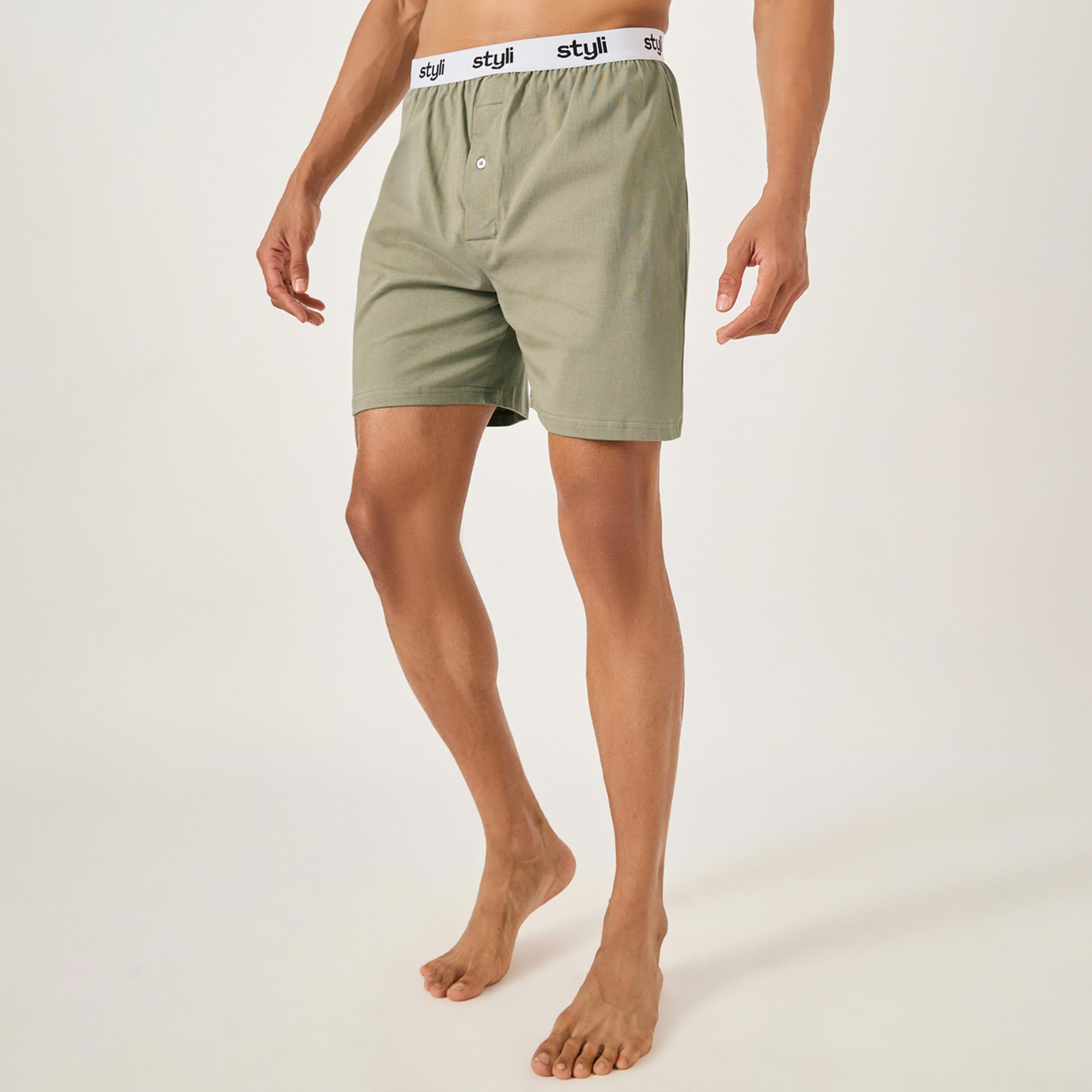 Styli Pack of 2 - Knitted Boxer With Elasticated Waistband-men-clothing-innerwear-underwear-image-2